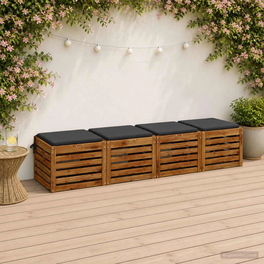 Cuscini per Sedia in 4 Pezzi SOEST 4 pz 100% Poliestere 944336