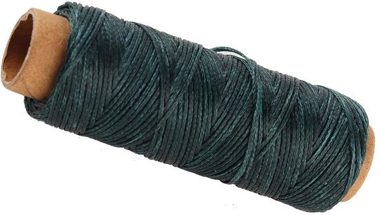 Kit di riparazione per calzature in pelle - 150D tessuto extra resistente - cordino in filo di rame - colore verde scuro - per artigianato di calzature in pelle