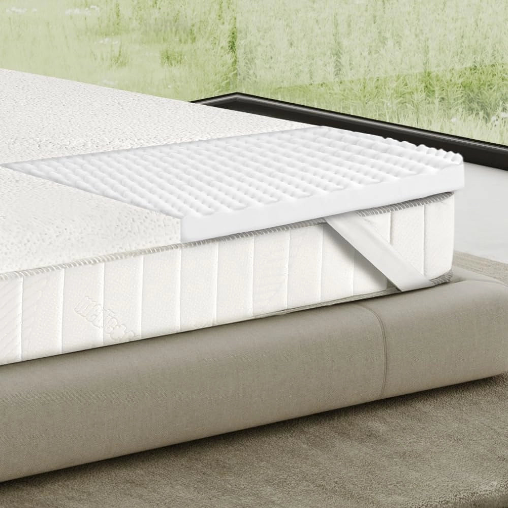 Topper Singolo 80x190, Memory Foam, Regolatore di rigiditÃƒÂ , Correttore, Alto 6 cm, Sfoderabile, 100% Made in Italy