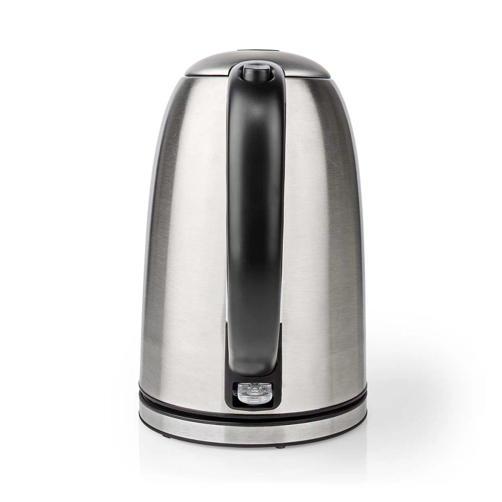Bollitore elettrico in acciaio da 1,7 l con base rotante da 2200 W e regolatore Strix Argento Nedis
