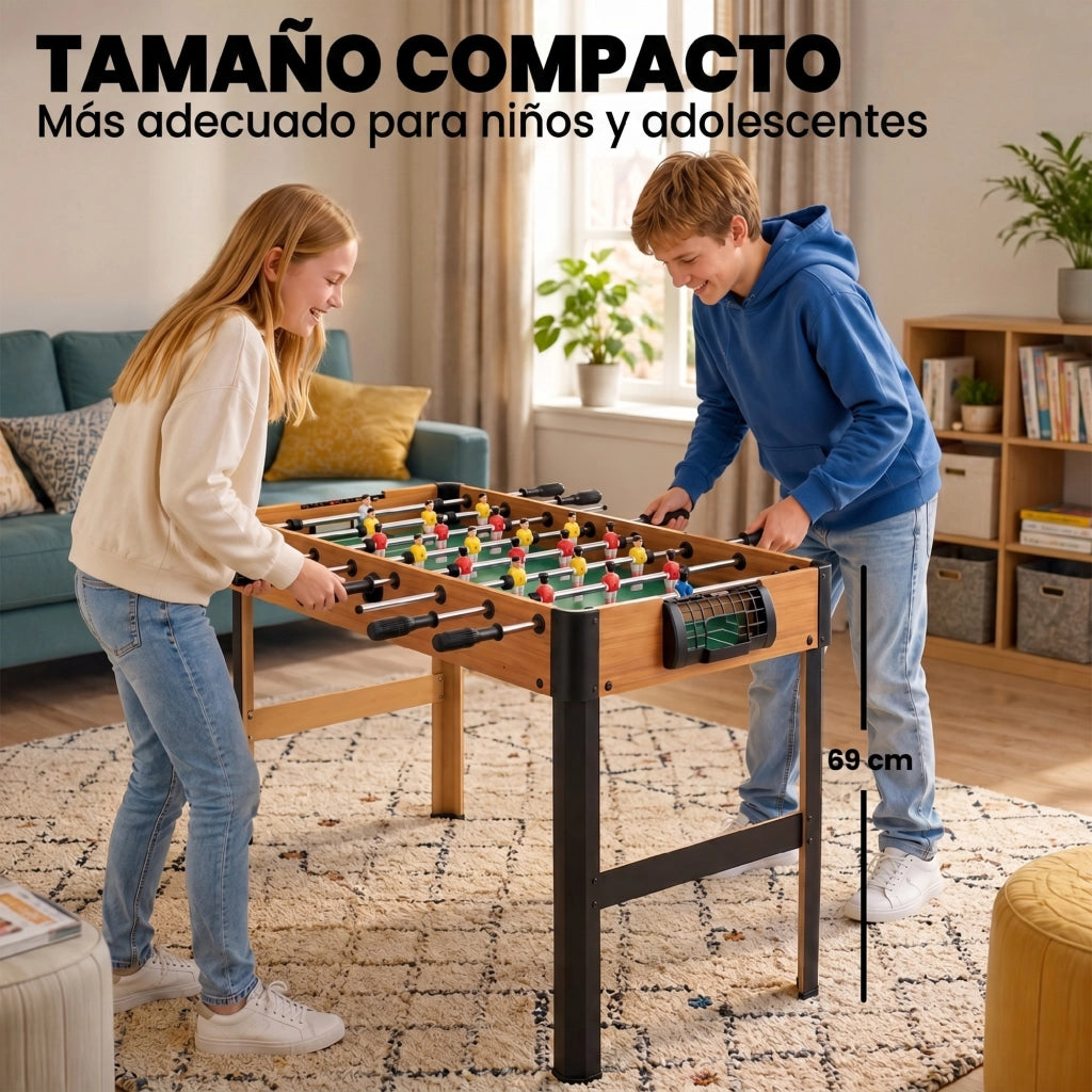 Tavolo da calcio per bambini ¨C Minimal ¨C 118x104x69 cm nero