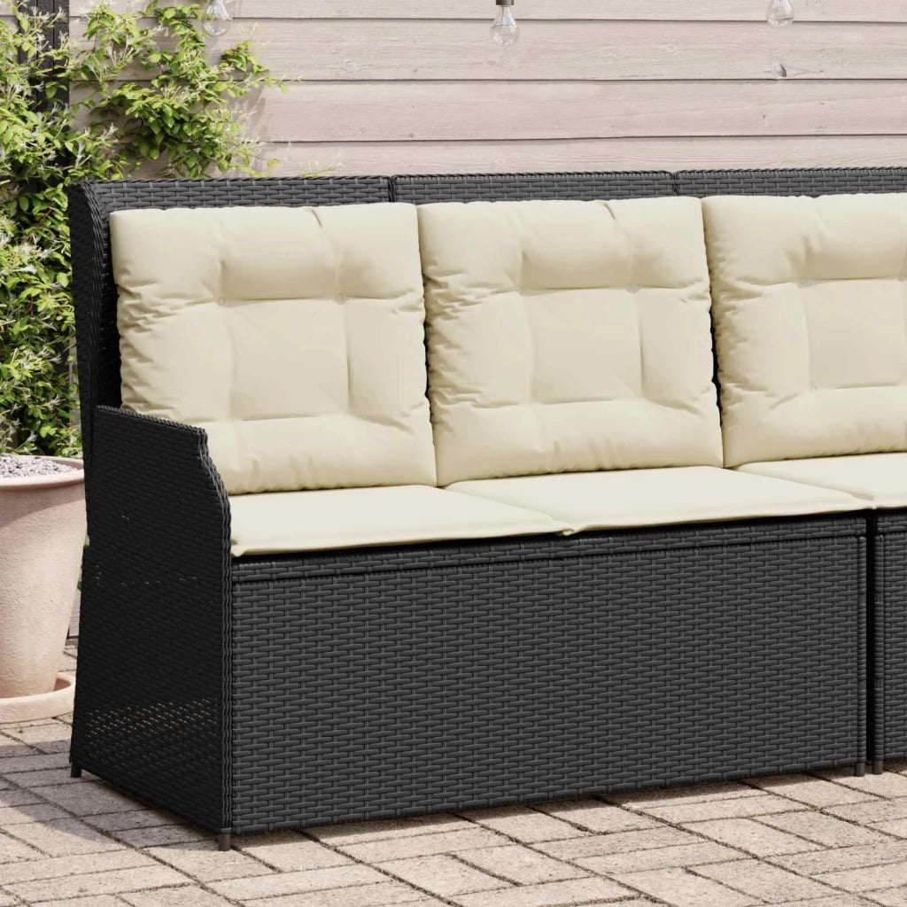 Panchina da Giardino | Panca da Giardino Nero polyrattan