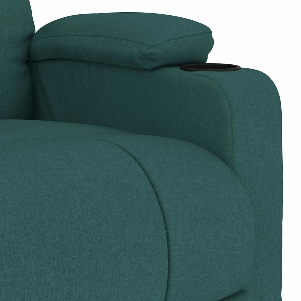 Poltrona Massaggiante Verde Scuro in Tessuto 339098