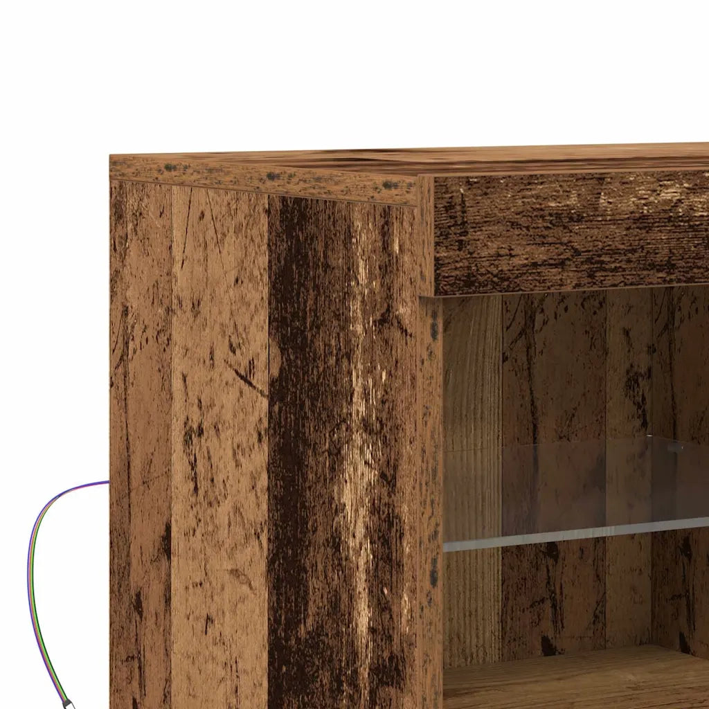 Madia LED Marrone 81 x 37 x 66,5 cm Legno multistrato 863030