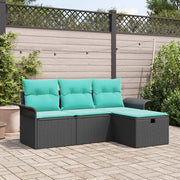 Set Divano da Giardino con cuscino 4 pcs Poly Rattan 3360187