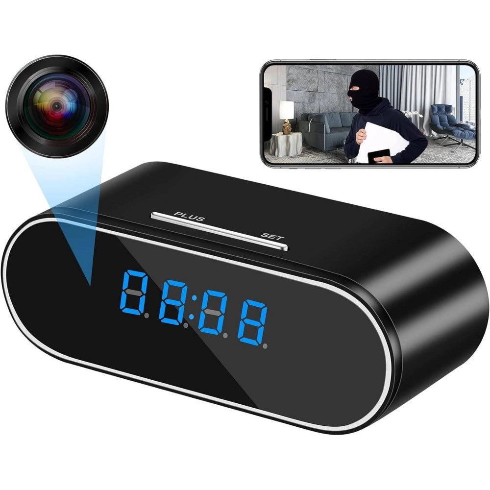 Trade Shop - Sveglia Orologio Con Telecamera Spia Nascosta Con Visione Notturna Sorveglianza -