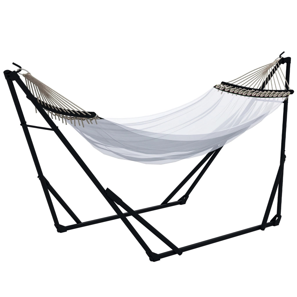 Amaca con struttura ¨C Minimal ¨C 263x89x100 cm, nero e bianco