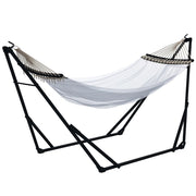 Amaca con struttura ¨C Minimal ¨C 263x89x100 cm, nero e bianco
