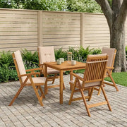 Set da pranzo da giardino 5 pezzi Naturale 3434598