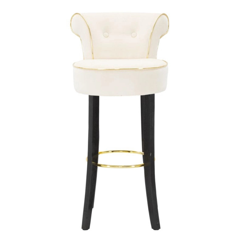 Sgabello Bar Luxy Crema cm 46x48x96