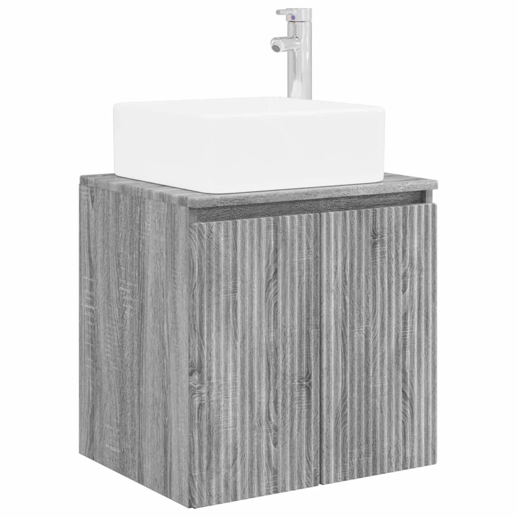 Set di mobili per il bagno 6 pz Sonoma grigio 3407164