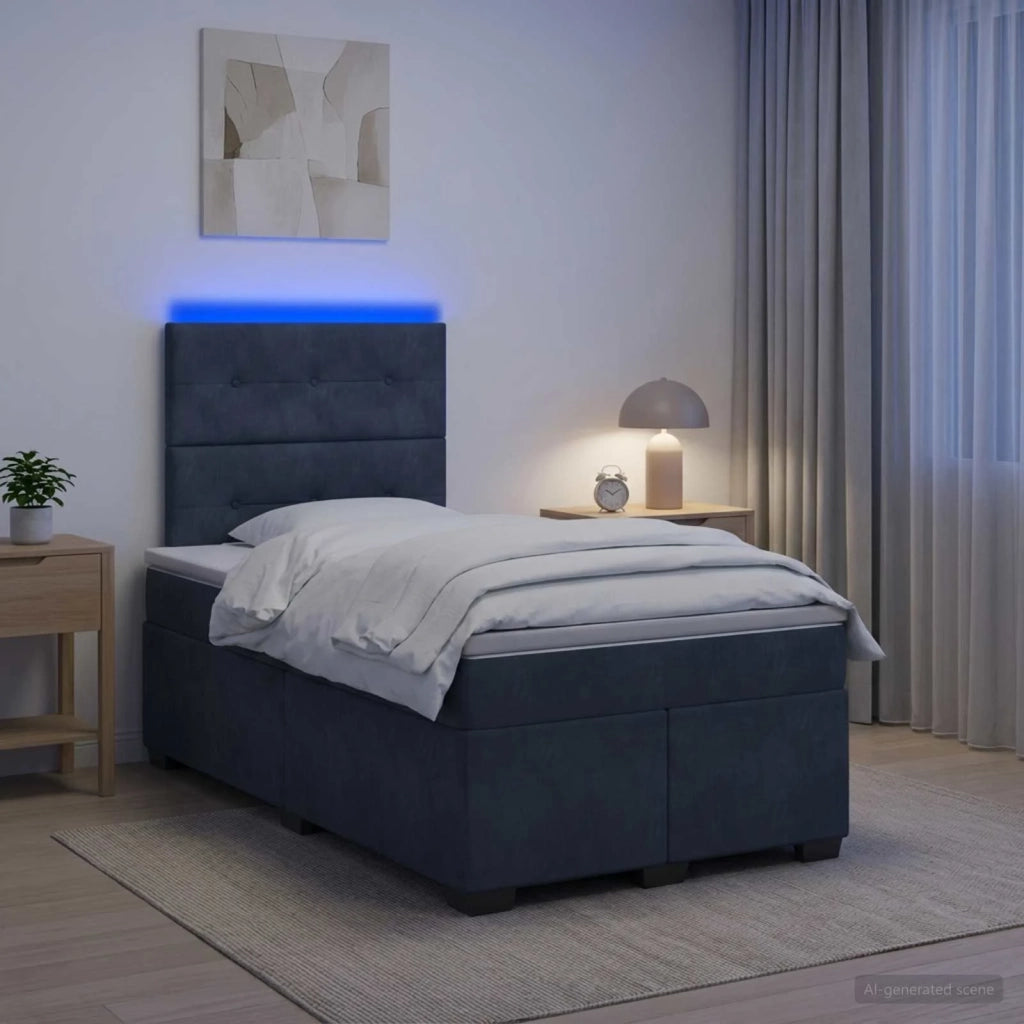 Letto box spring con materasso Grigio Scuro 120 x 200 cm 3455085