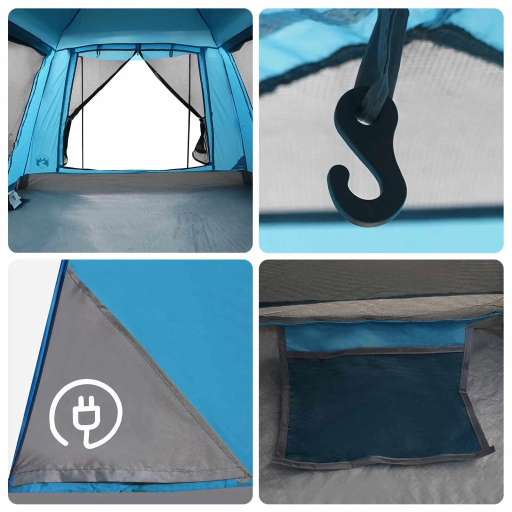 Tenda Istantanea con Catena per la Pioggia per 3 Persone con Rilascio Veloce 42008400