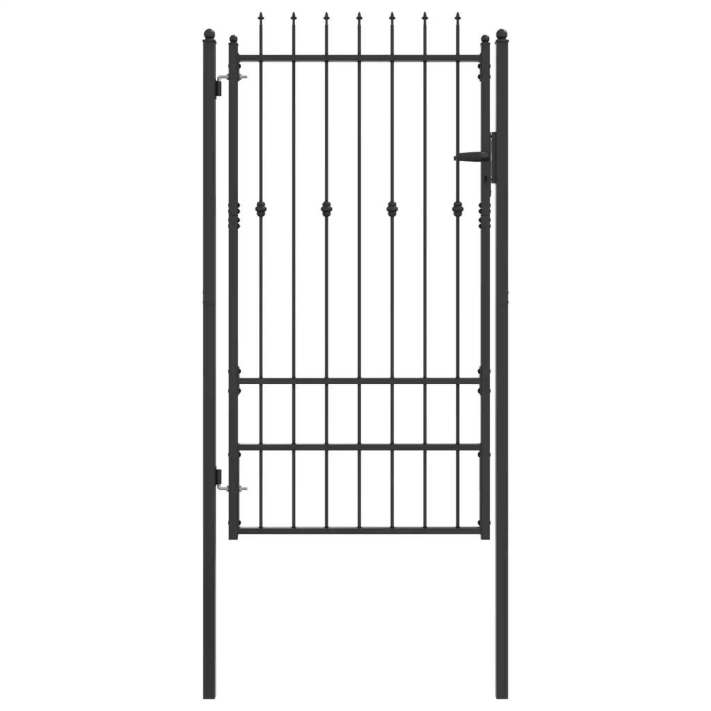 Cancello per recinzione HORST 100 x 175 cm Metallo Nero CFW9177924