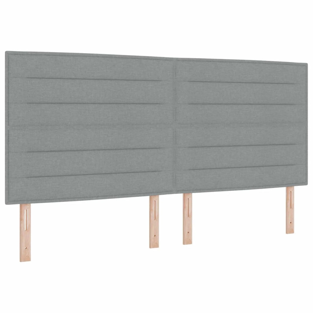 Letto box spring con materasso Grigio Chiaro 200 x 200 cm 3455420