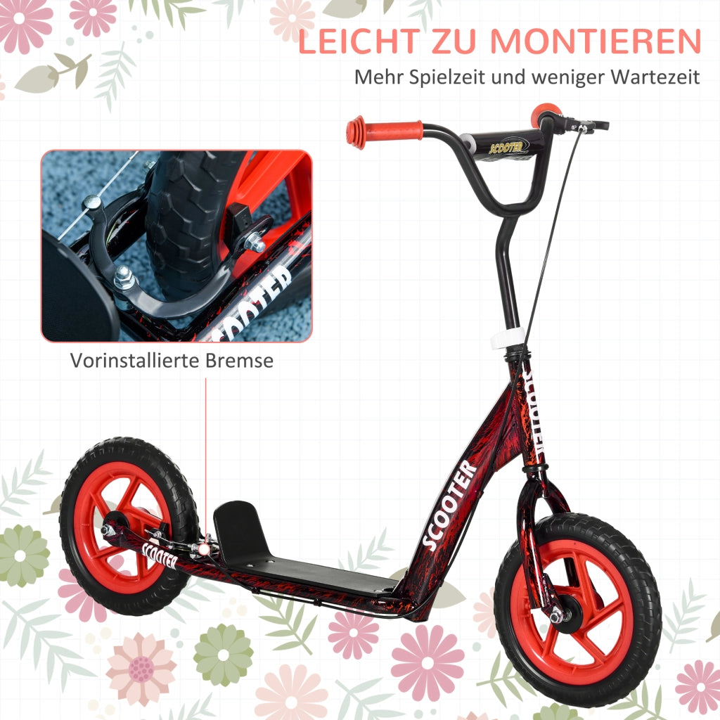 Monopattino per bambini regolabile in altezza ¨C Minimal ¨C Rosso, acciaio, plastica