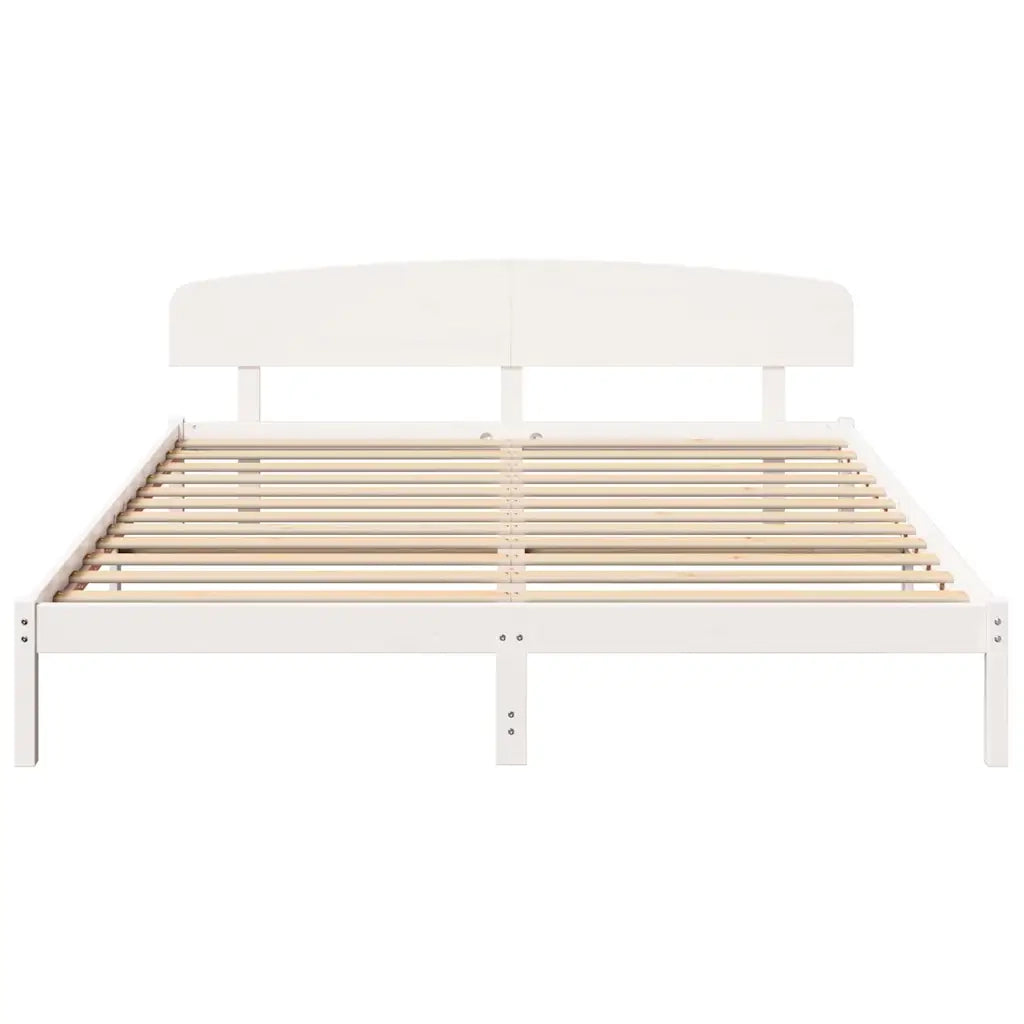 Struttura del letto Bianco 200 x 200 cm Pino massello