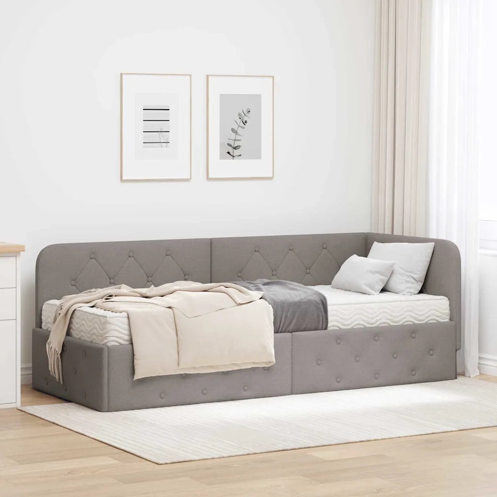 Cornice del letto ad angolo Talpa 80 x 200 cm Tessuto