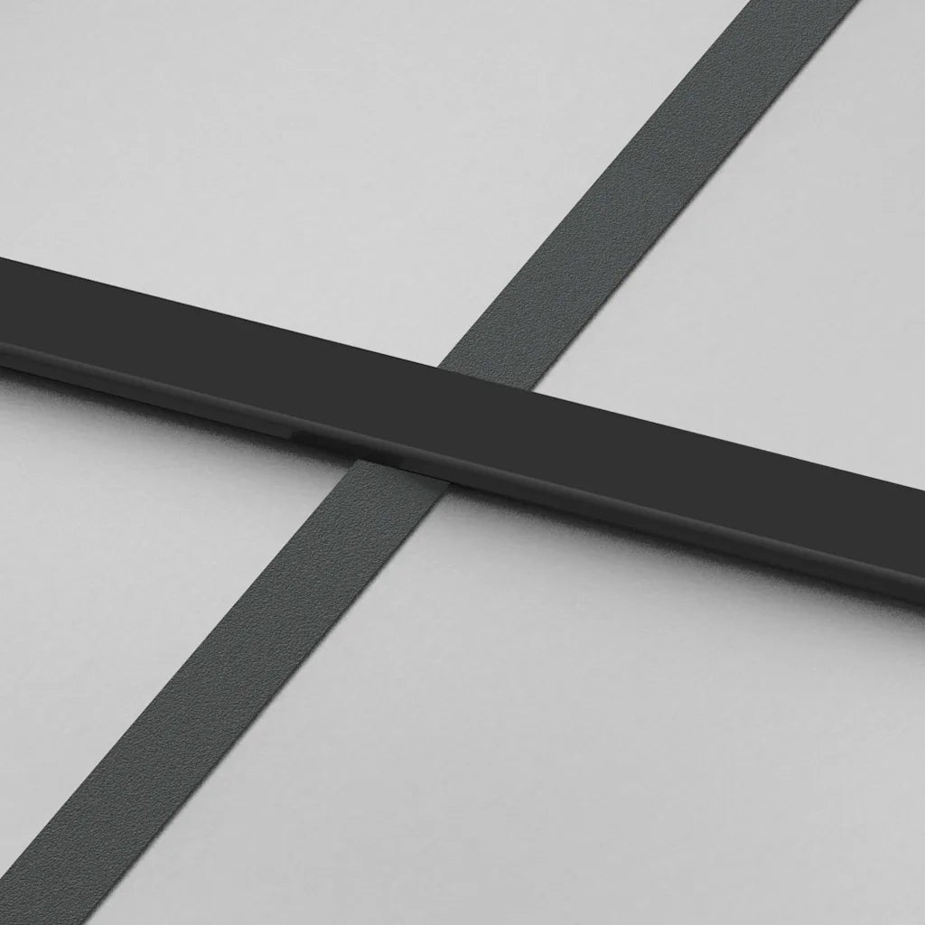Porta Scorrevole con Ferramenta Nera 76x205 cm in Vetro ESG 3375949