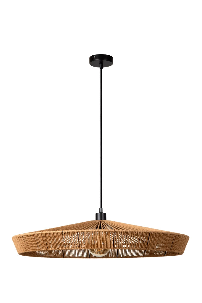 Lampada a sospensione boho in carta Ø70 Yunkai E27 Lucide