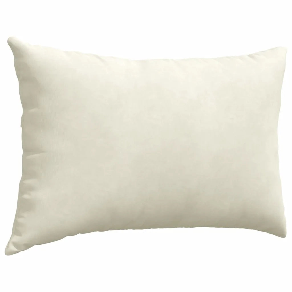 Cuscini da Divano 2 pz-Set di 2 Cuscini per Sofa Crema 60 x 40 cm Tessuto in Cords 322784