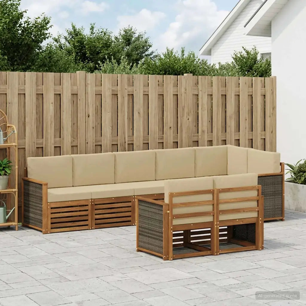 Set divani Legno di Acacia Massello 3384499