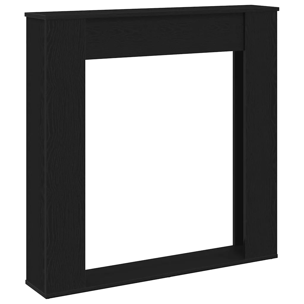 Cornice per Camino Rovere Nero 100x20x100 cm in Truciolato CFW2865563