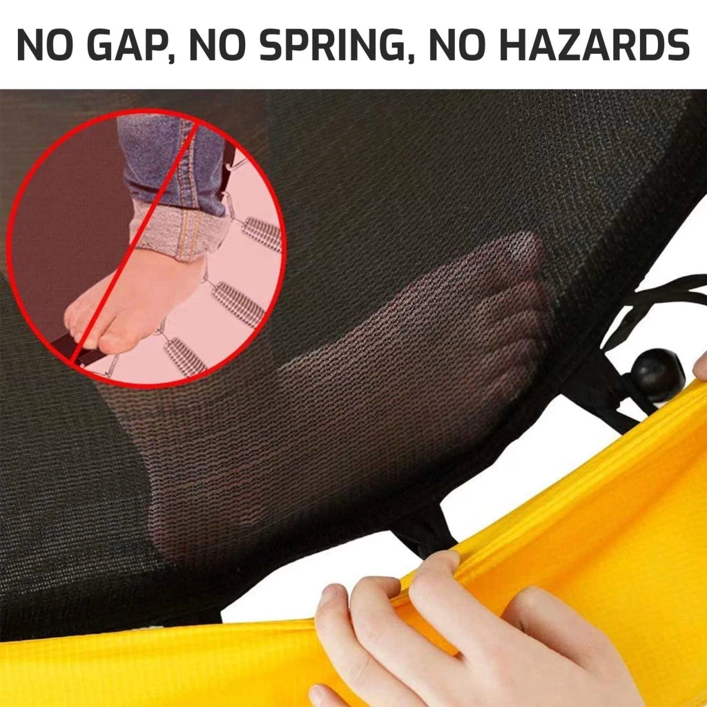 Jumpoo - Trampolino elastico per bambini da 170cm tappeto elastico completo di rete di sicurezza e morbido pad imbottito - Carico max 55kg