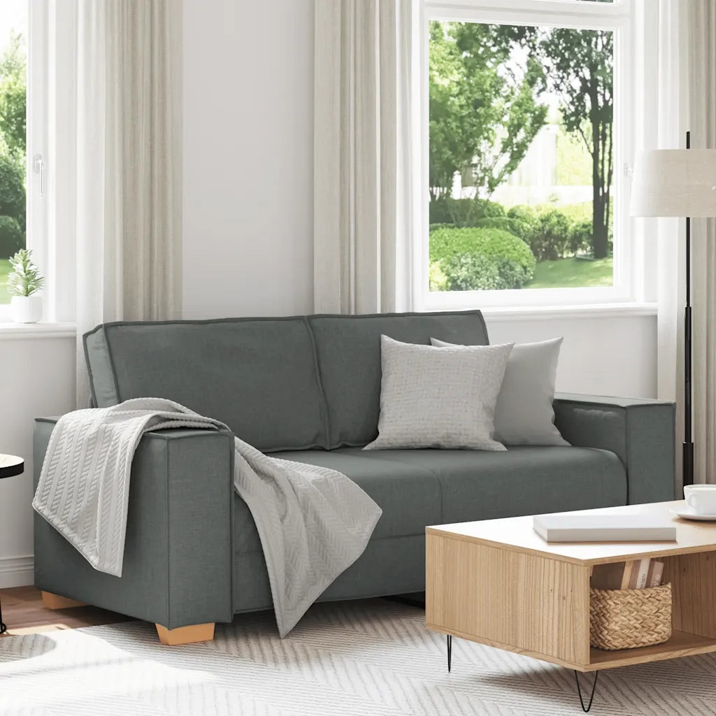 Divano a 2 Posti-Sofa 2 Posti Grigio scuro 140 cm in tessuto 912583