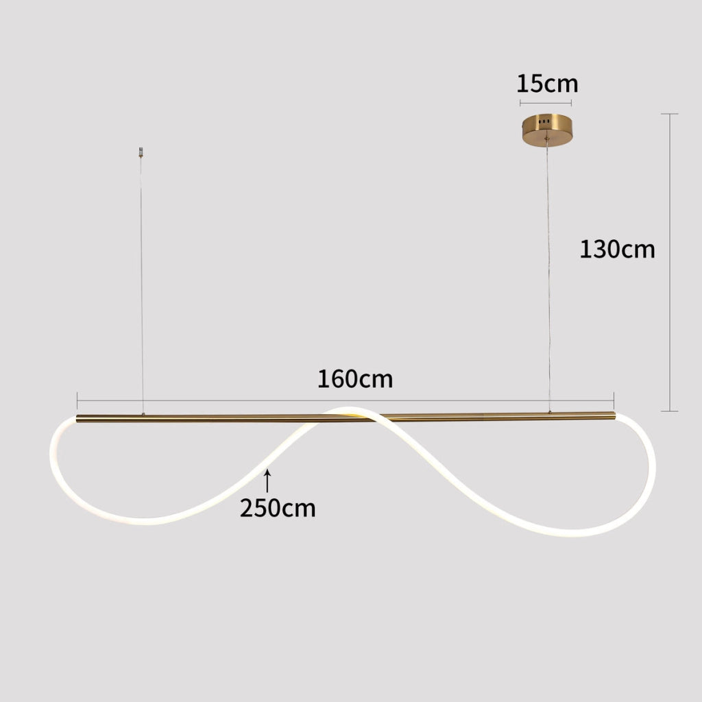 Lampada a sospensione LED Meleca 36W oro/bianco telecomando