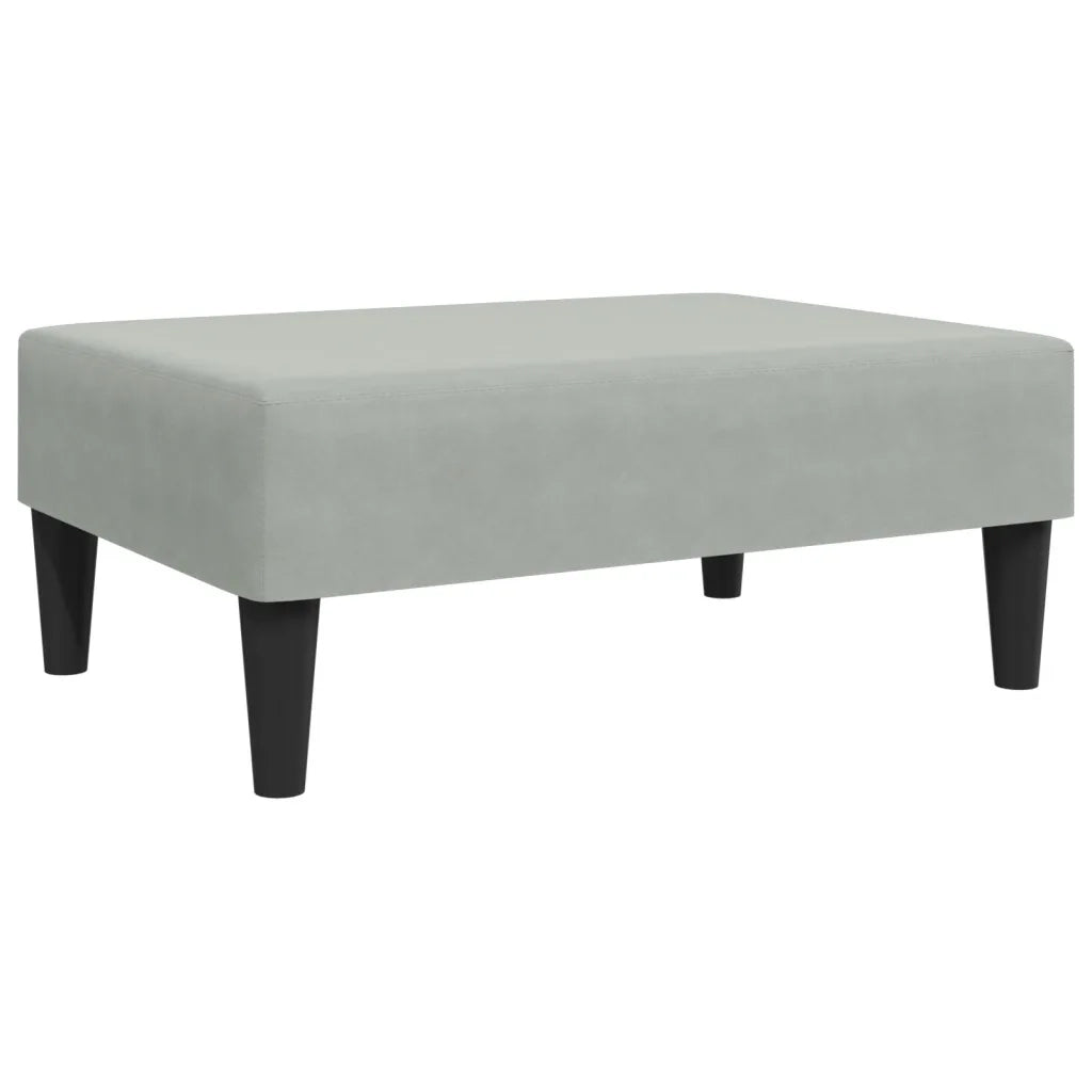 Set di Divani 2 pz con Cuscini Grigio Chiaro in Velluto