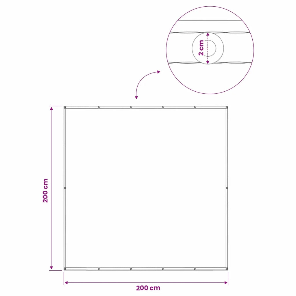 Schermo di Privacy per Balcone 200 x 200 cm 42036438