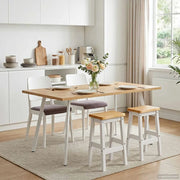 VidaXL Sgabello da Bar Alto EKAI 2 pcs Bianco 40 x 29 x 63 cm 42037016