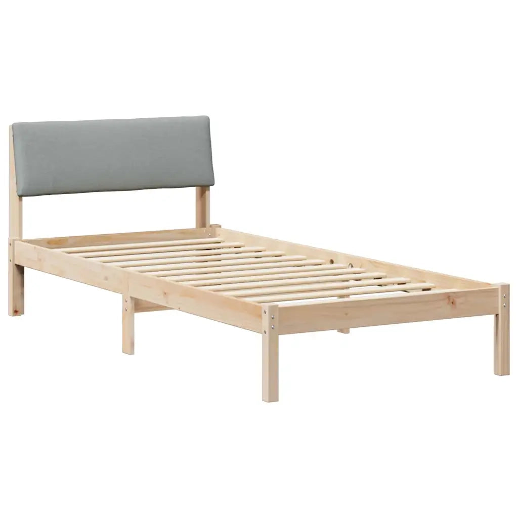 Struttura del letto-Giroletto Marrone e grigio chiaro 90 x 190 cm 634715