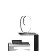 Lampada da tavolo Diva L Titanio - Abat-jour LED 17W 3000K 720lm in alluminio e silicone, Diffusione 360 gradi, Dimmerabile integrato - Gealuce