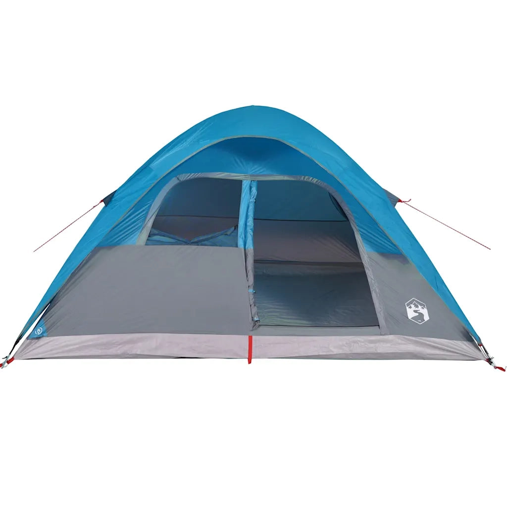 Tenda da Campeggio | Tenda Familiare a Cupola per 4 Persone Blu Impermeabile