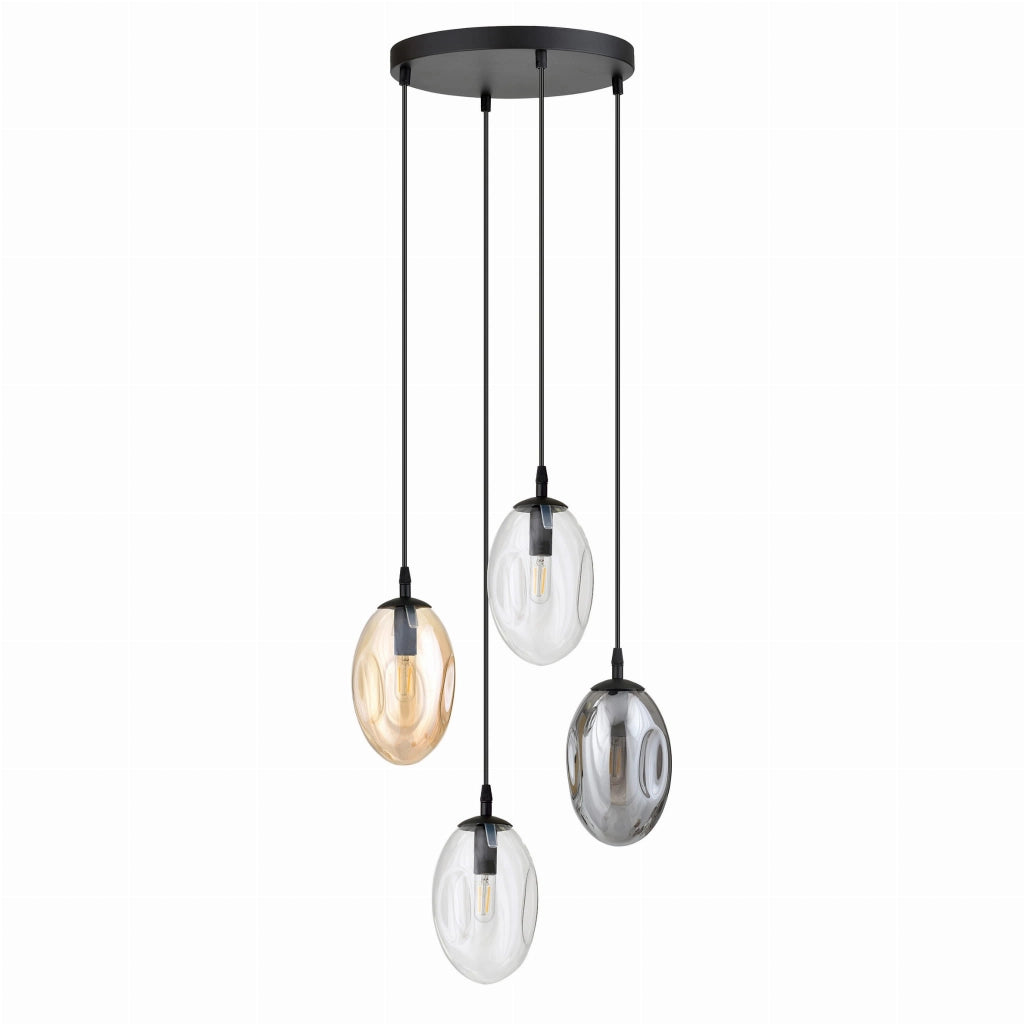 Lampadario Emibig Astral 4 luci E14 vetro multicolore
