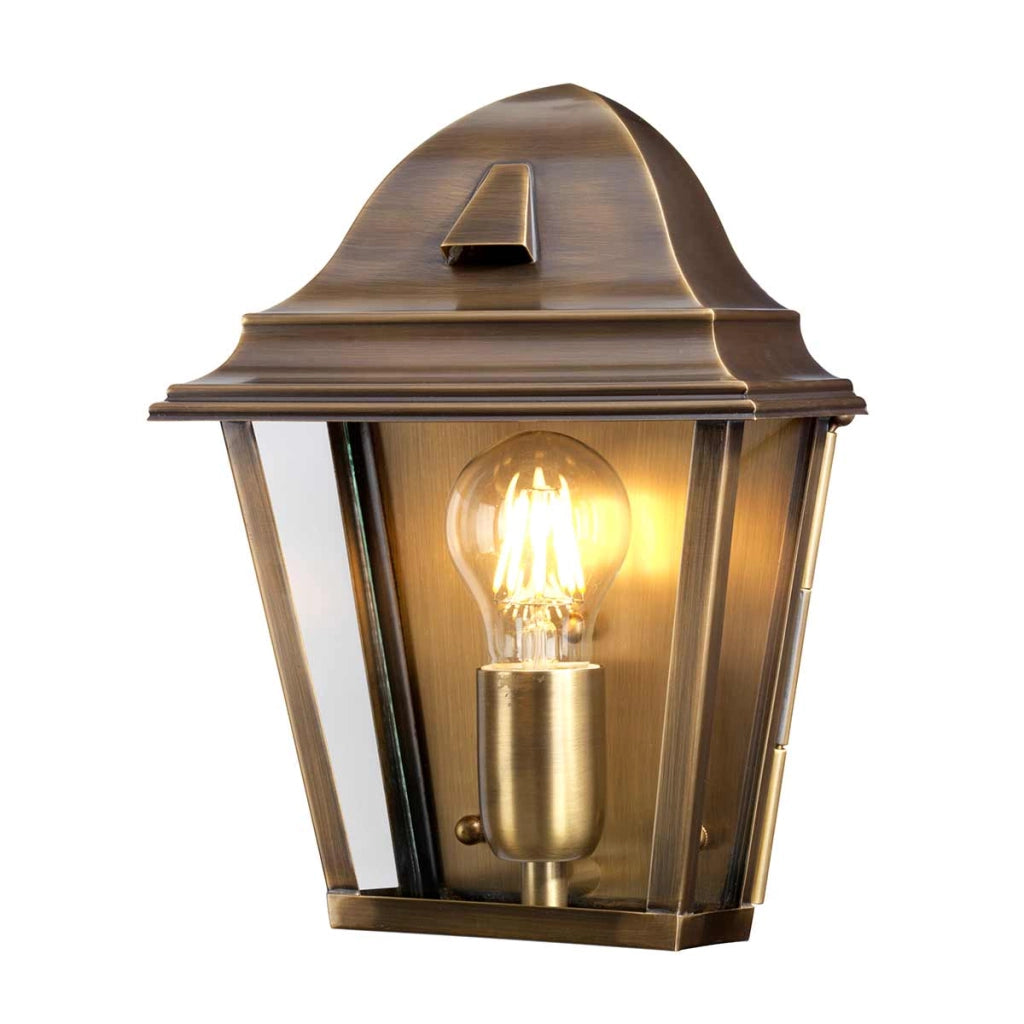 Applique esterna ottone anticato E27 IP44 Elstead St James