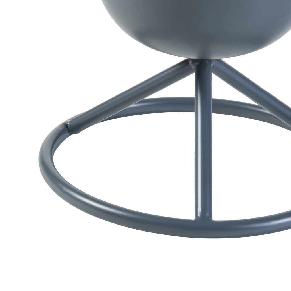 Stand Portapiante Alphen con 2 Vasi - Nero [en.casa]
