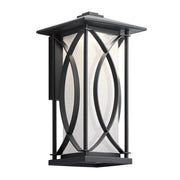 Applique esterno nero testurizzato E27 60W Ashbern Quintiesse