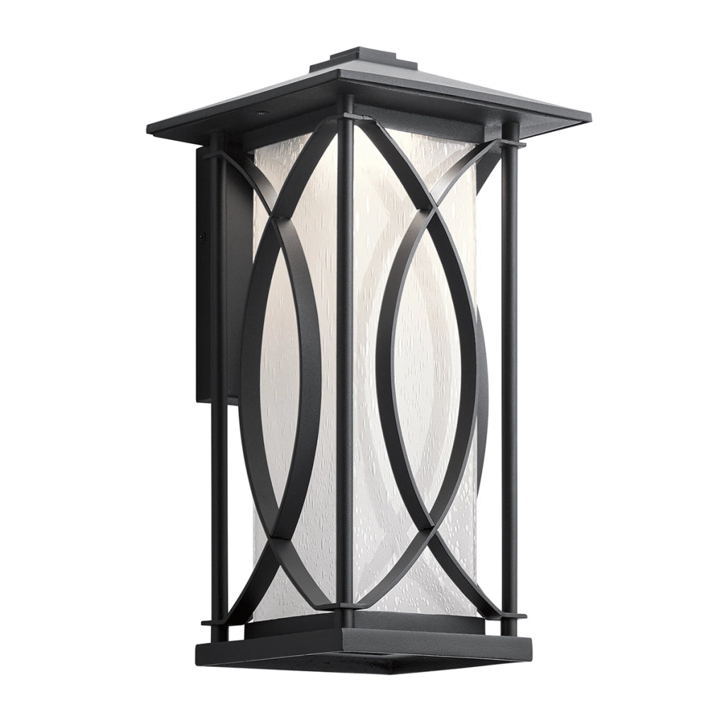 Applique esterno nero testurizzato E27 60W Ashbern Quintiesse