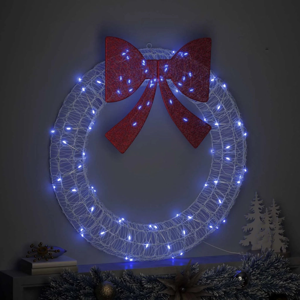 Corona con 80 LED Blu 92 x 92 x 9,5 cm Acrilico 42019127