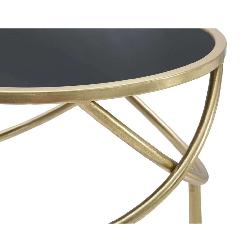 Tavolino VKH593, Oro, Metallo, 40x40x80 cm