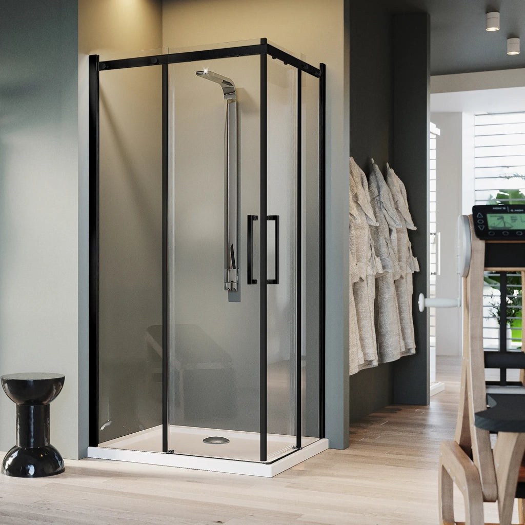 Box Doccia Rettangolare 80x120 CM 198 CM Vetro Trasparente 8 MM Sinistra con EasyClean mod. Prime Bla Corner