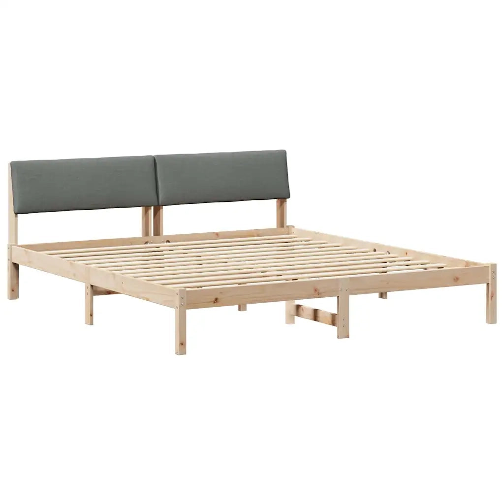 Struttura del Letto marrone e grigio scuro 200 x 200 cm