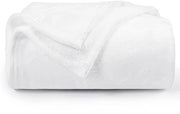 Fleece deken soffice - respirante e caldo - 1 pezzo - bianco - 130 x 150 cm