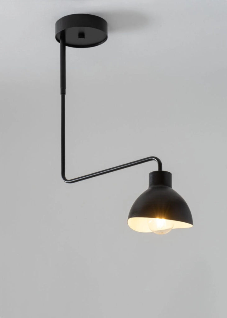 Plafoniera moderna nera Holi E27 15W Sigma Lighting