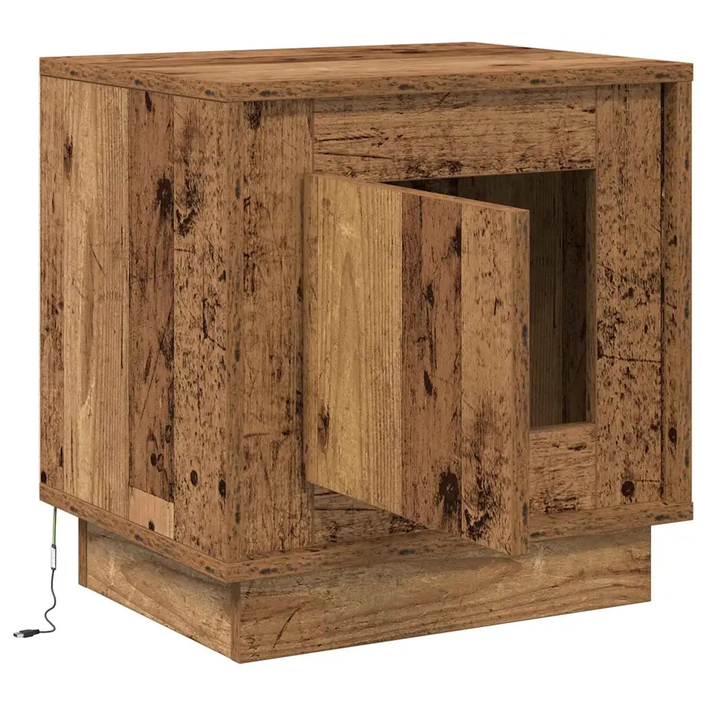 Set di 2 Comodini | Armadio da Notte | Mobiletto da notte Legno vecchio 44 x 34,5 x 45 cm