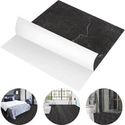 Pavimento in PVC - Pavimenti in PVC - Pavimento in vinile - Pavimenti in vinile - Naturale - 30 cm x 30 cm x 1,5 mm - Spessore 1,5 mm - 77 piastrelle - Nero marmo
