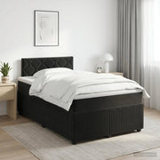 Letto box spring con materasso Nero 120 x 190 cm Velluto 3451645